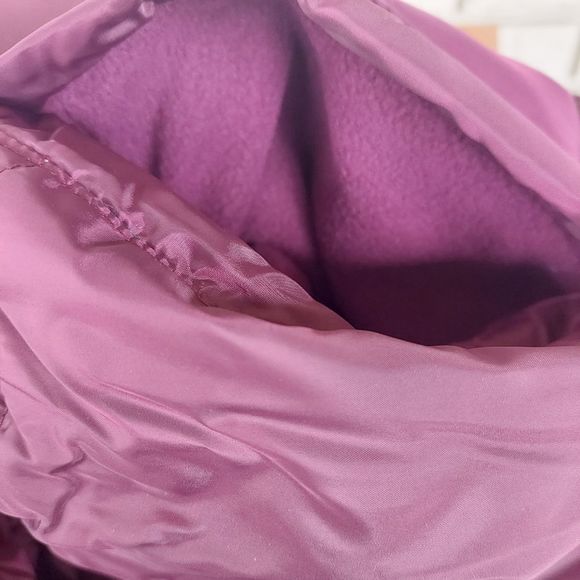 38/40 Ellos Wine Red Burgundy Mid-length Puffer Coat w Pockets & Hood NWT NIB - Picture 11 of 13